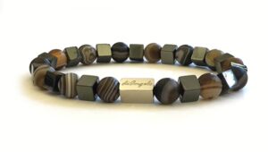 natural-coffee-striped-agate-hematite-bracelet-necklace