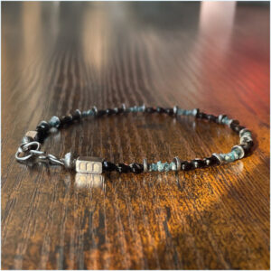 Raw Blue Diamond & Black Onyx Bracelet
